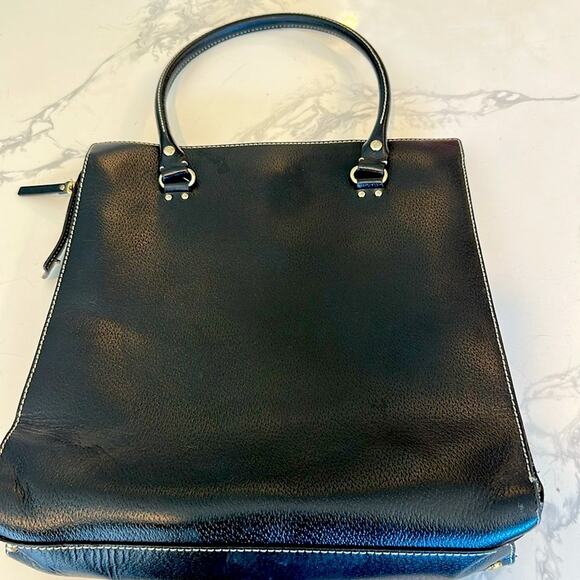 Kate Spade Large Black Pebbled Leather Tote Handbag Purse See Video - Picture 3 of 16